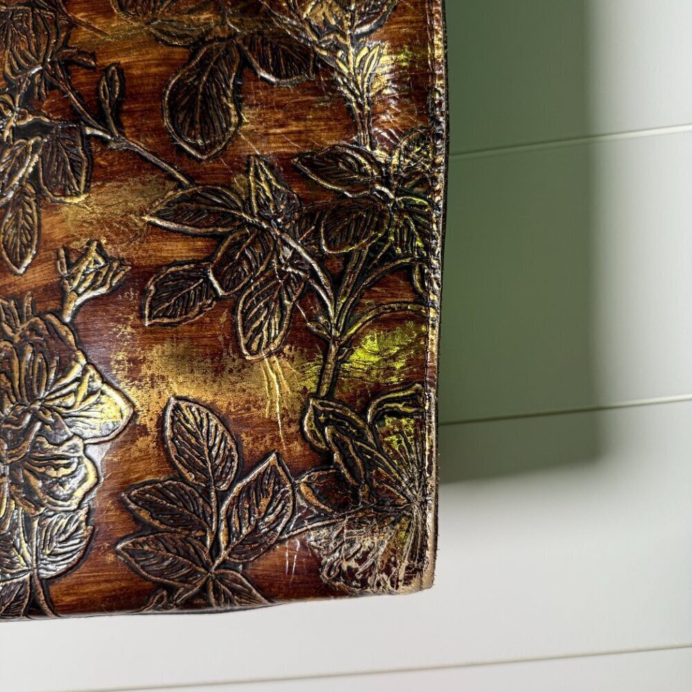 Patricia Nash Floral Embossed Metallic Tote Bag - Picture 6 of 14